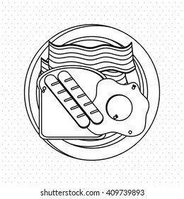 breakfast graphic design, vector illustration