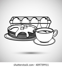 breakfast graphic design, vector illustration