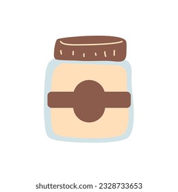 breakfast with hazelnut butter illustration
