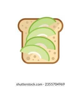 Breakfast home sandwich icon flat vector. Healthy food. Lunch toast isolated