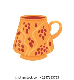 Desayuno con bebida caliente. Tetera de café, ilustración vectorial de la ceremonia del té en inglés