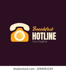 Breakfast Hotline Logo Design Template. Good for Business, Agency, Community and Organization