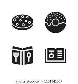 breakfast icon. 4 breakfast vector icons set. cookie, recipe and doughnut icons for web and design about breakfast theme