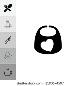 Breakfast icon. collection of 6 breakfast filled and outline icons such as fork and spoon, tea, knife, baby bid, boiled egg. editable breakfast icons for web and mobile.