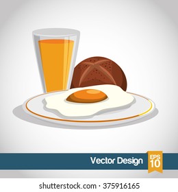 Breakfast icon design 