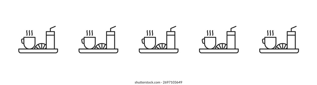 Diseño de icono de desayuno, logotipo, App, UI. Ilustración vectorial, EPS