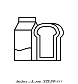 Breakfast Icon design Outline Style