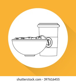Breakfast icon design, Vector illustration