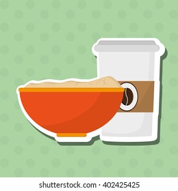 Breakfast icon design, vector illustration