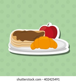 Breakfast icon design, vector illustration