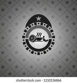 breakfast  icon inside black badge