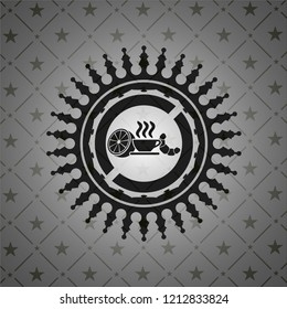 breakfast  icon inside black emblem. Vintage.