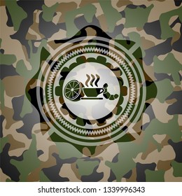 breakfast  icon inside camo emblem
