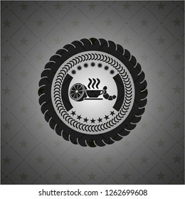 breakfast  icon inside dark badge