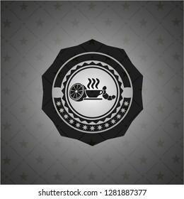 breakfast  icon inside dark badge