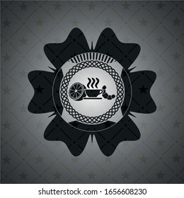 breakfast  icon inside dark badge