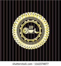 breakfast  icon inside gold badge
