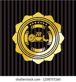 breakfast  icon inside gold badge