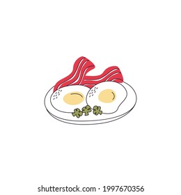 Breakfast Icon Isolated On White Background