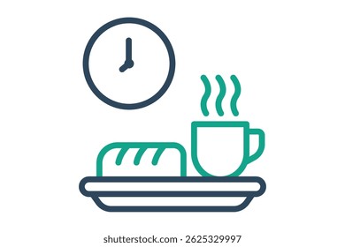 Breakfast icon. line icon style. icon related to eat. catering elements vector illustration