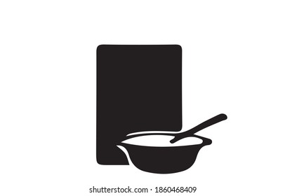 icono de desayuno o logotipo símbolo de seña aislado ilustración vectorial - iconos vectoriales de estilo negro de alta calidad.