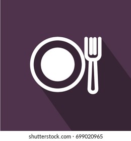Breakfast icon. Modern flat design