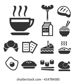breakfast icon set