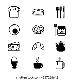 breakfast icon set.