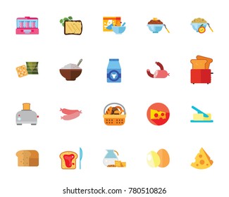 Breakfast icon set