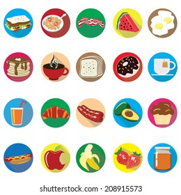 Breakfast icon set / Food icon set