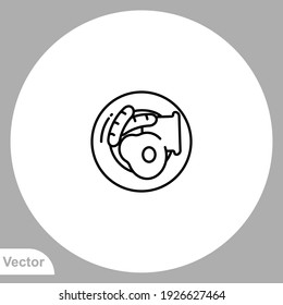 Vector de signo de icono de desayuno,Símbolo, ilustración de logotipo para web y móvil