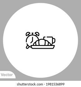 Breakfast icon sign vector,Symbol, logo illustration for web and mobile