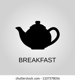 Breakfast icon. Breakfast symbol. Flat design. Stock - Vector illustration