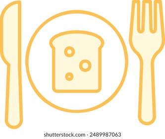 Breakfast Icon - Symbolizing Morning Meals and Fresh Start