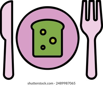 Breakfast Icon - Symbolizing Morning Meals and Fresh Start