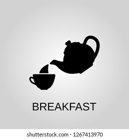 Breakfast icon. Tea concept symbol design. Stock - Vector illustration can be used for web