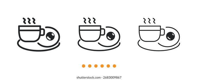 Icono de desayuno. Vector de icono de línea delgada