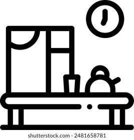 breakfast icon. Thin Linear Style Design Isolated On White Background