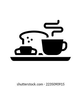 Breakfast icon vector illustration logo template isolated on white background