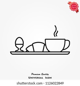 Breakfast icon, vector symbol