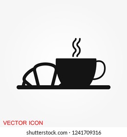 Breakfast icon. Vector symbol on a background