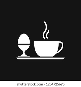 Breakfast icon. Vector symbol on a background