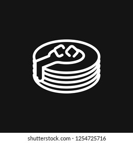 Breakfast icon. Vector symbol on a background