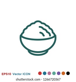 Breakfast icon. Vector symbol on a background