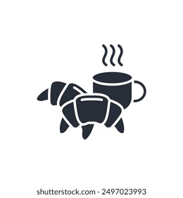 Breakfast icon. vector.Editable stroke.linear style sign for use web design,logo.Symbol illustration.