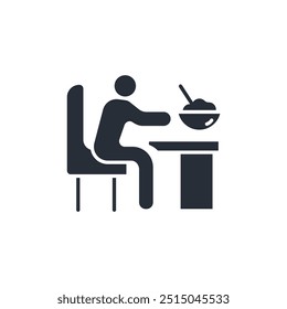 Breakfast icon. vector.Editable stroke.linear style sign for use web design,logo.Symbol illustration.