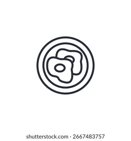 icono de desayuno. Vector. Trazo editable. signo de estilo lineal para uso Diseño web, logotipo. Ilustración de símbolo.