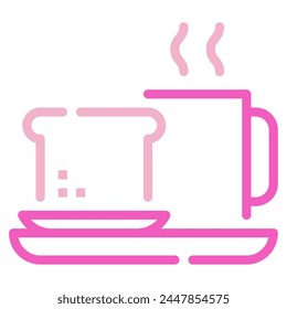 Icono del desayuno para el Web, App, infografía, etc