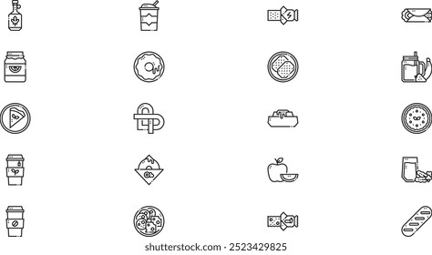 Breakfast icons High-Quality Vector Icons Collection with Editable Stroke. Ideal for Professional and Creative Projects.