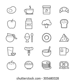 Breakfast Icons Line